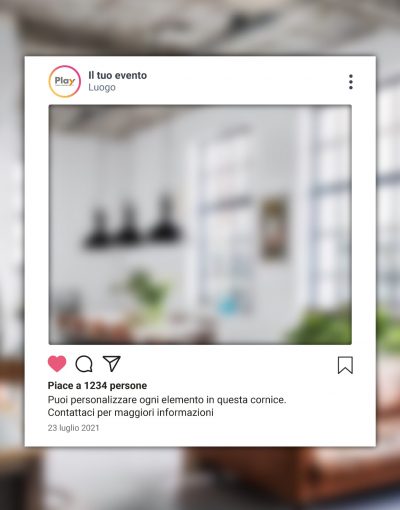 Cornice Selfie Instagram Personalizzabile in Piuma 10 mm